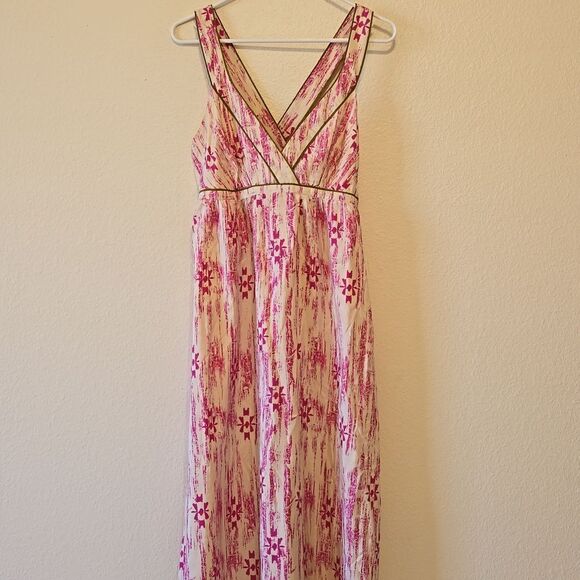 Silk LOFT ANN TAYLOR X Back Maxi Lined  Dress size 8 - Picture 1 of 11